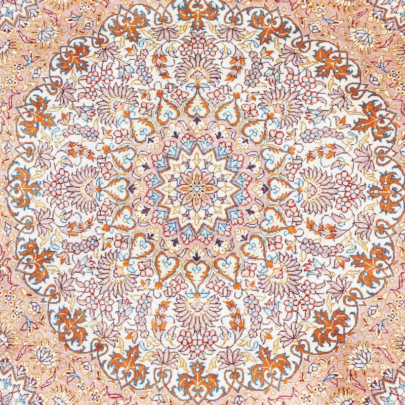 Alfombra persa - Ghom - 122 x 78 cm - beige