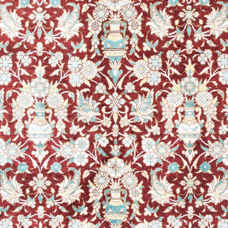 Alfombra persa - Ghom - 119 x 76 cm - rojo oscuro
