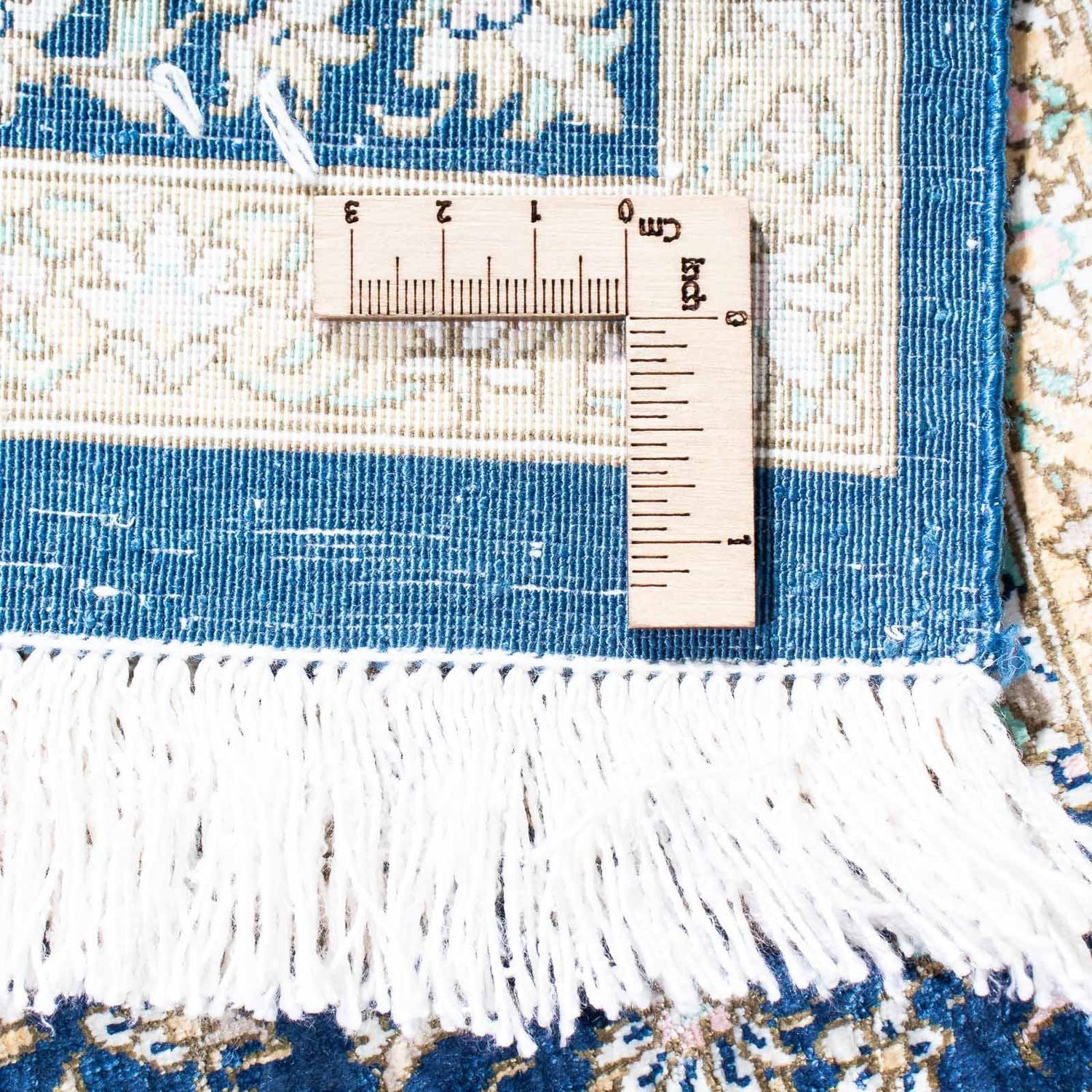 Alfombra persa - Ghom - 111 x 73 cm - azul