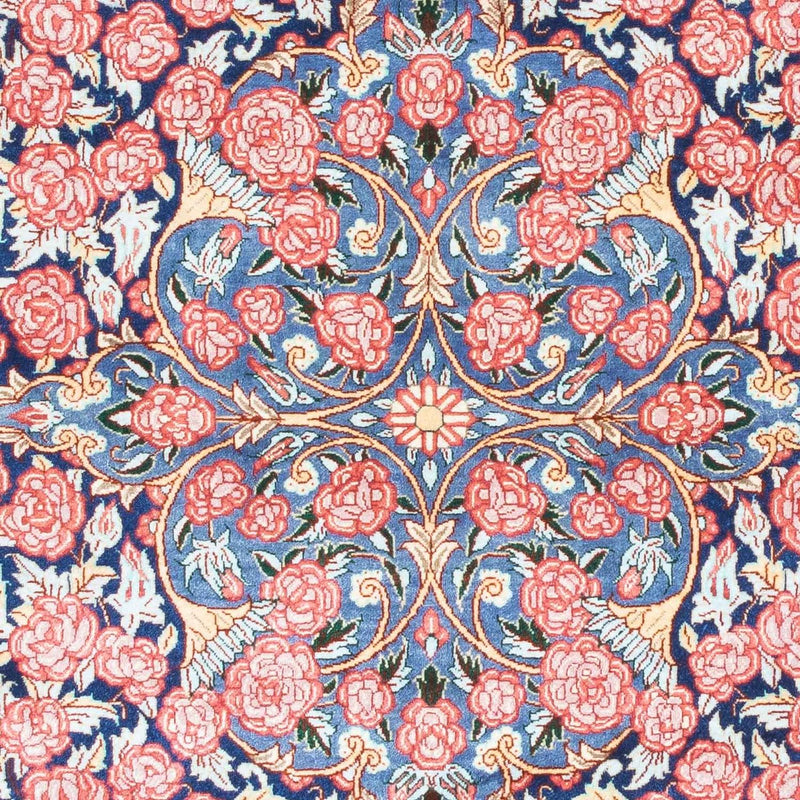 Alfombra persa - Ghom - 119 x 77 cm - azul oscuro