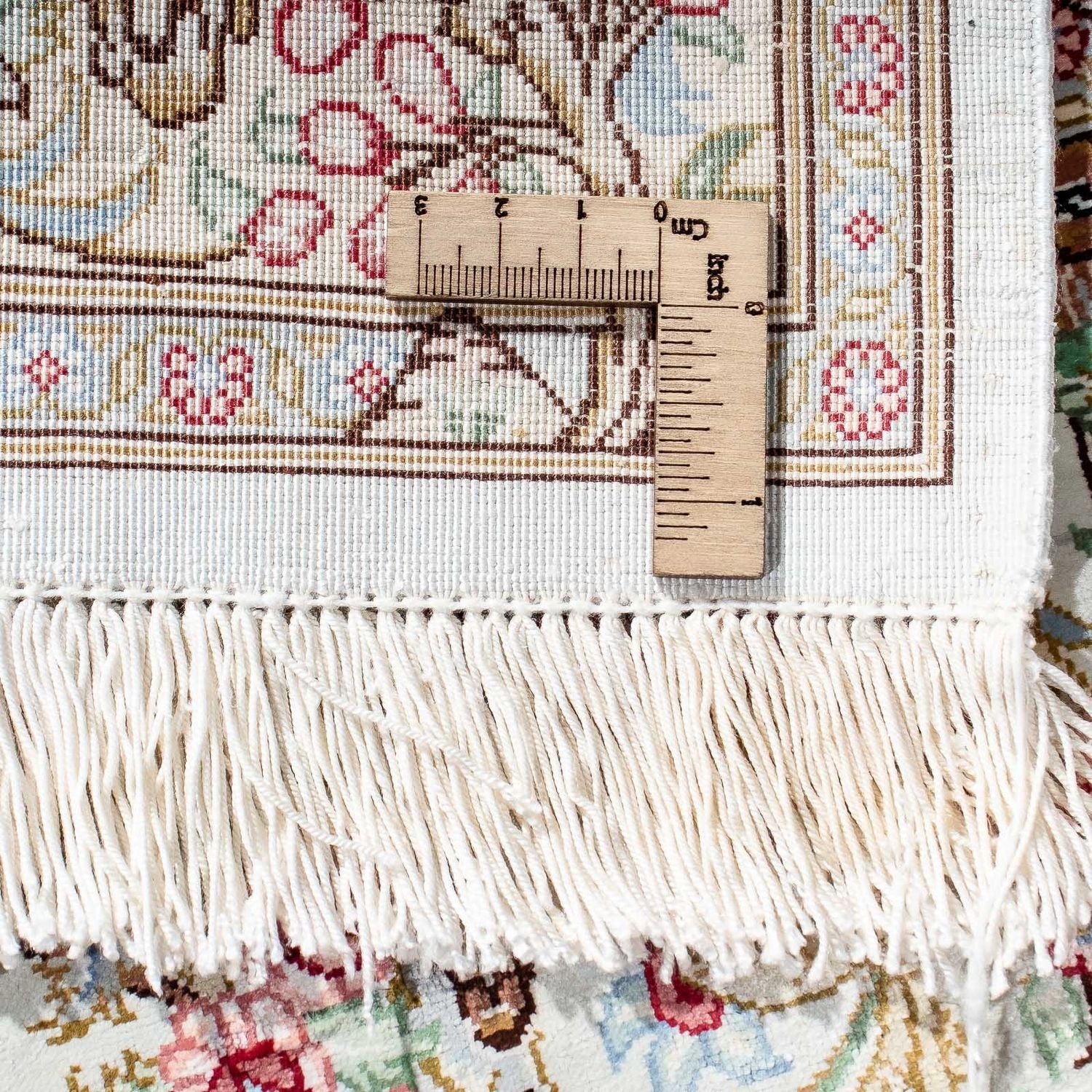 Alfombra persa - Ghom - 94 x 60 cm - beige