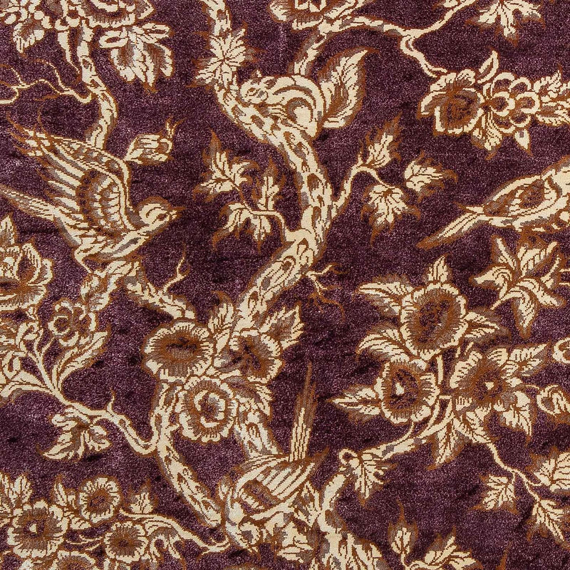 Alfombra persa - Ghom - 87 x 59 cm - púrpura