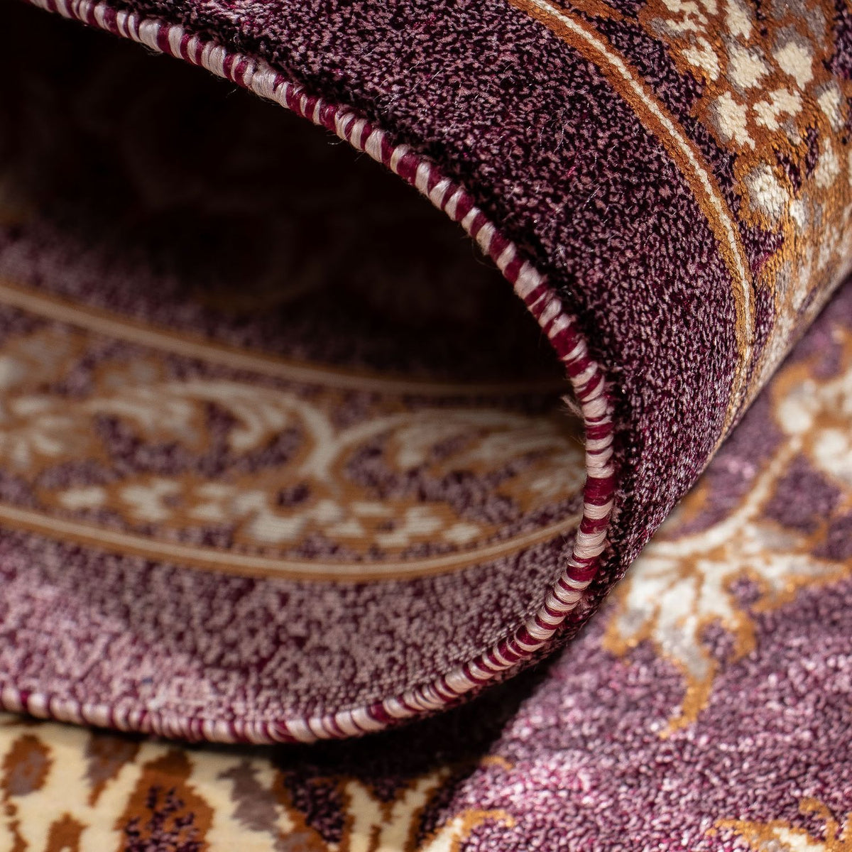 Alfombra persa - Ghom - 87 x 59 cm - púrpura