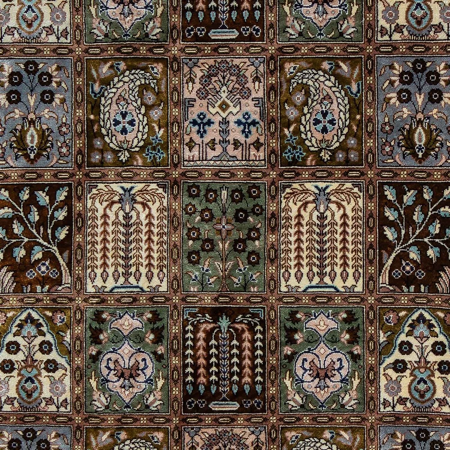 Alfombra persa - Ghom - 92 x 57 cm - marrón oscuro