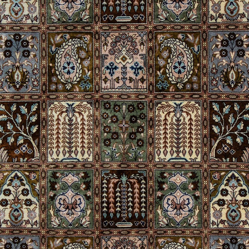 Alfombra persa - Ghom - 92 x 57 cm - marrón oscuro