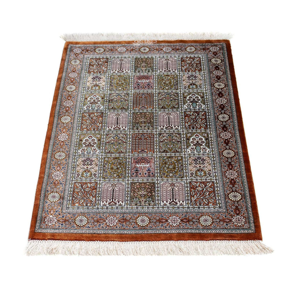 Alfombra persa - Ghom - 92 x 59 cm - multicolor