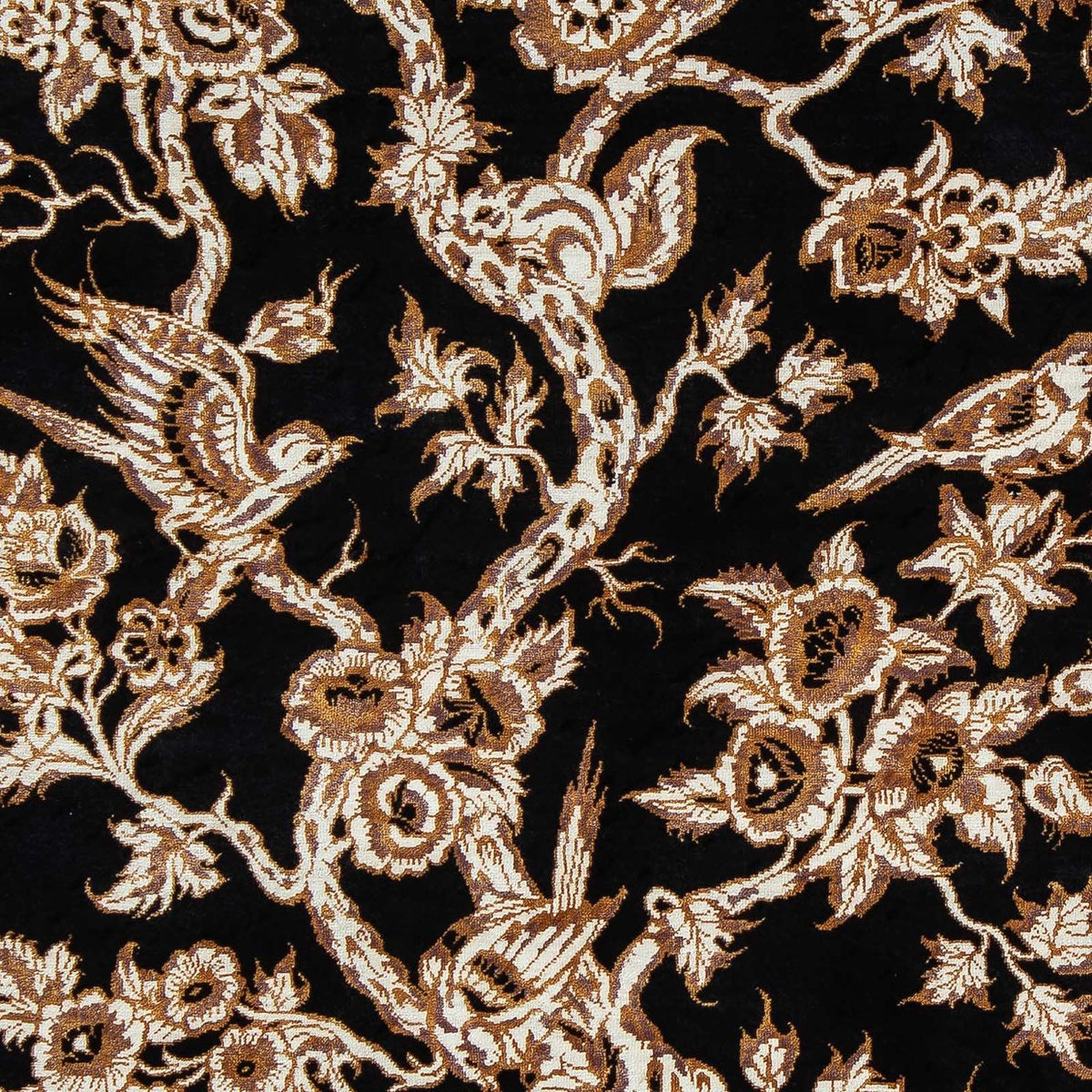 Alfombra persa - Ghom - 92 x 58 cm - azul oscuro