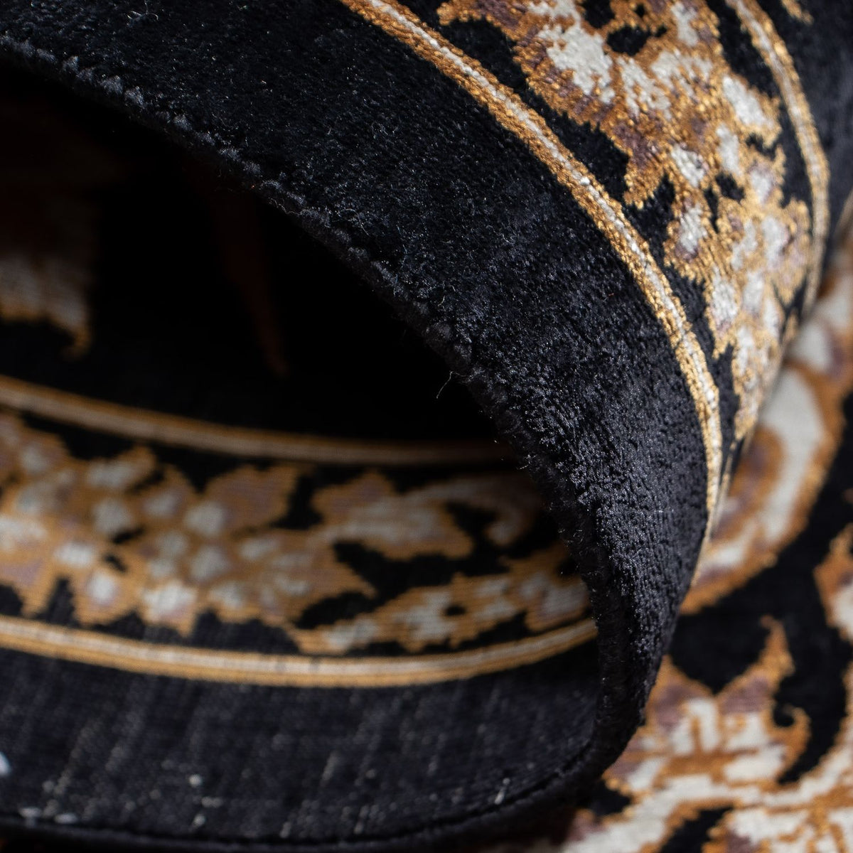 Alfombra persa - Ghom - 92 x 58 cm - azul oscuro