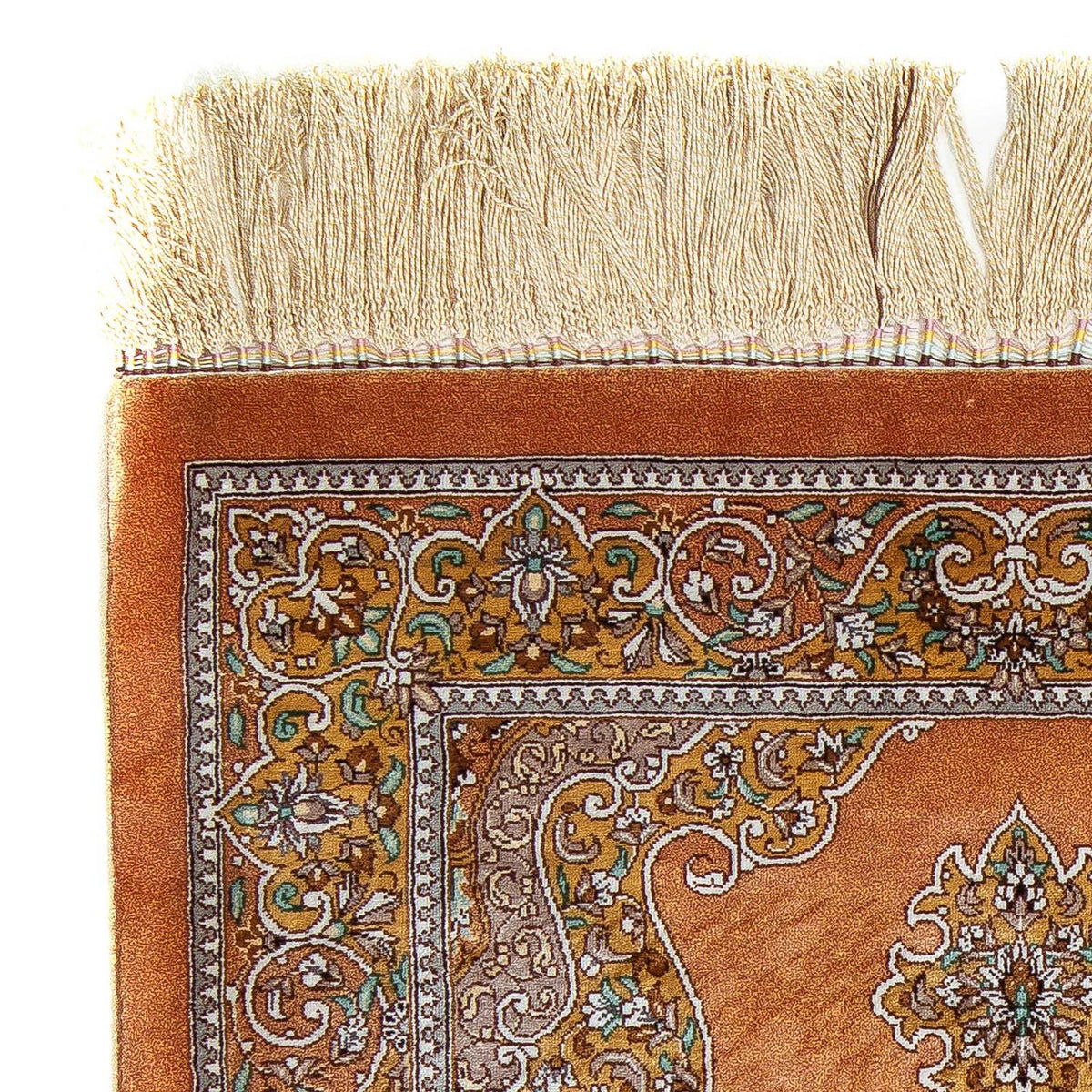 Alfombra persa - Ghom - 96 x 59 cm - marrón