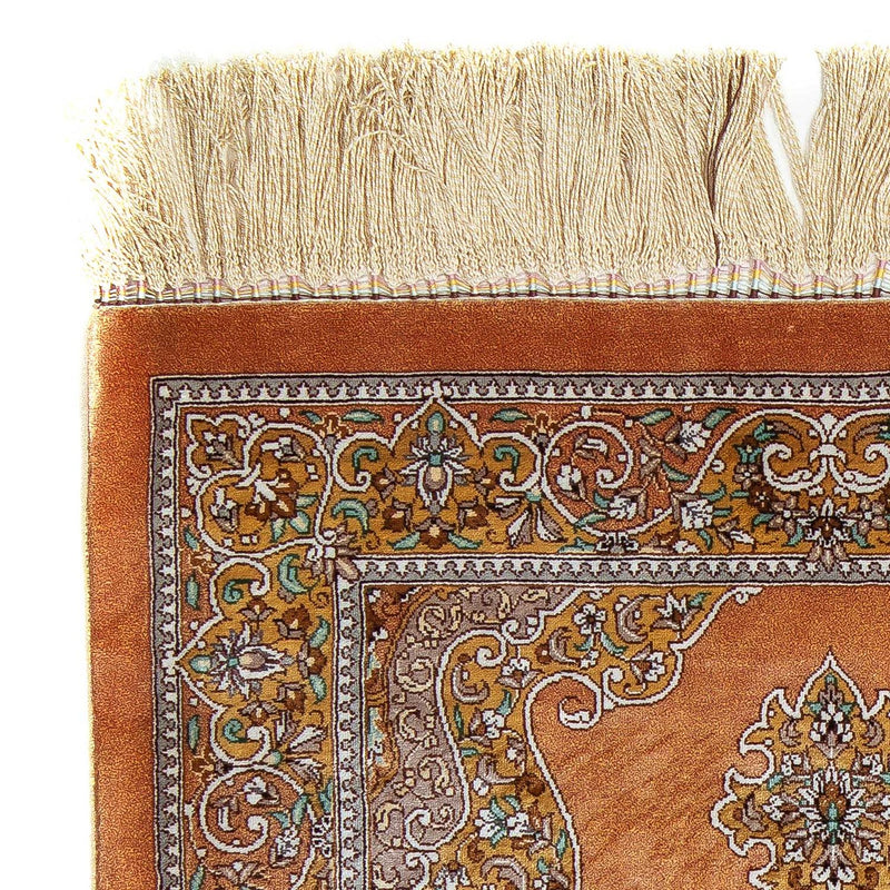 Alfombra persa - Ghom - 96 x 59 cm - marrón