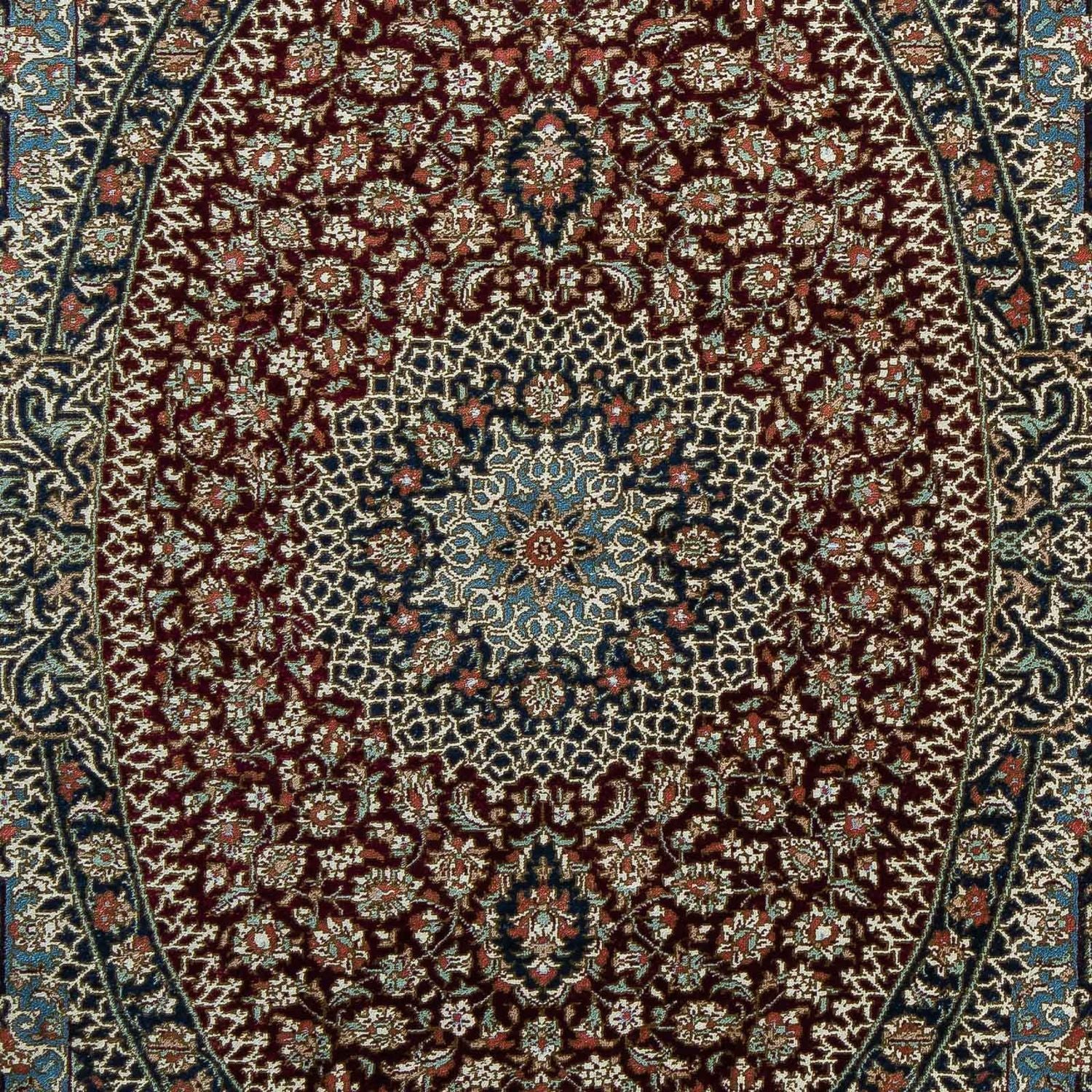 Alfombra persa - Ghom - 89 x 59 cm - azul oscuro