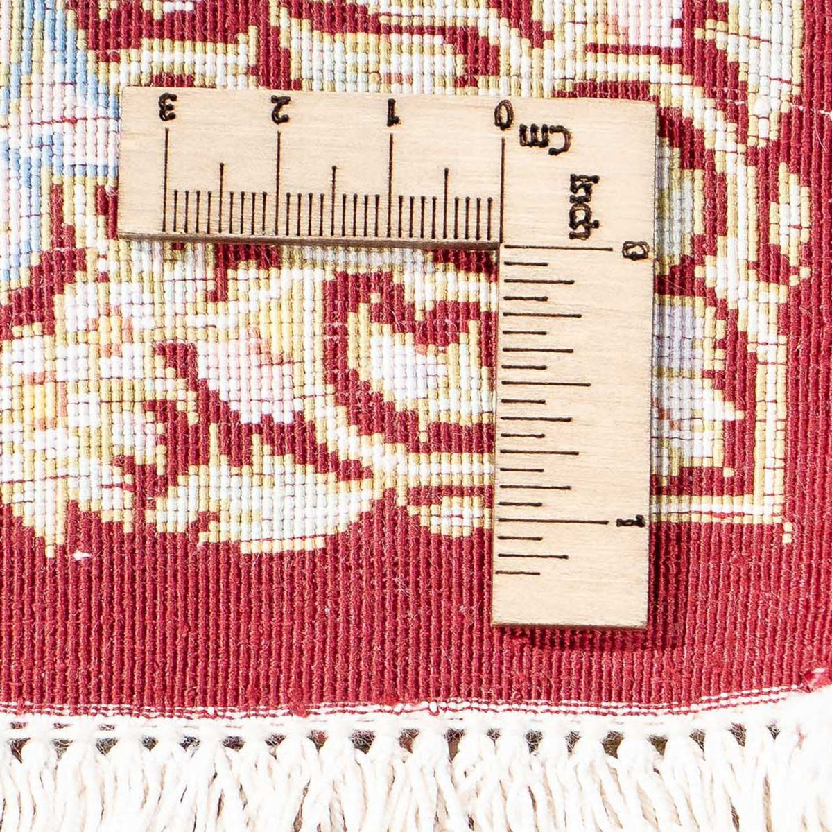 Alfombra persa - Ghom - 88 x 57 cm - rojo oscuro