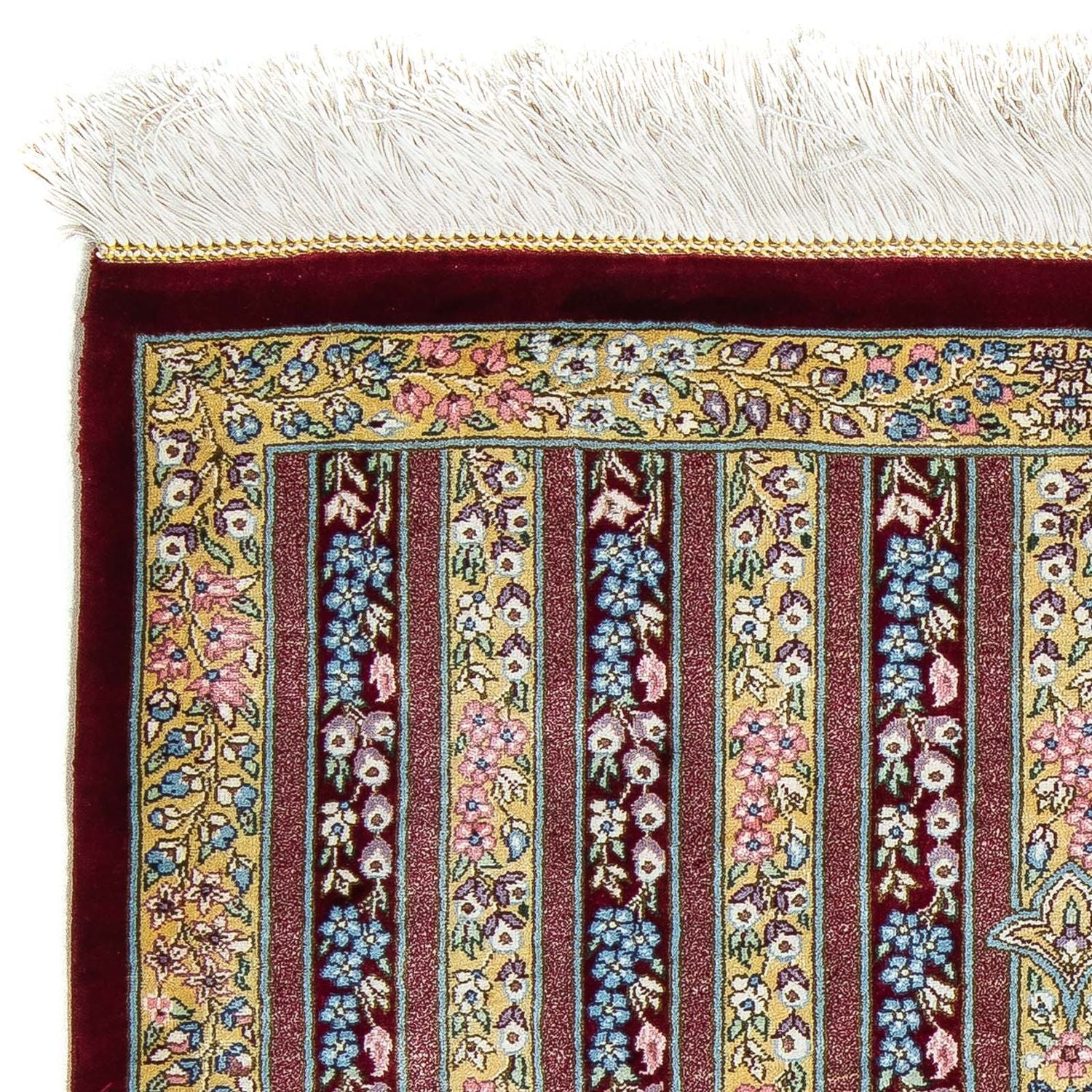 Alfombra persa - Ghom - 86 x 60 cm - multicolor