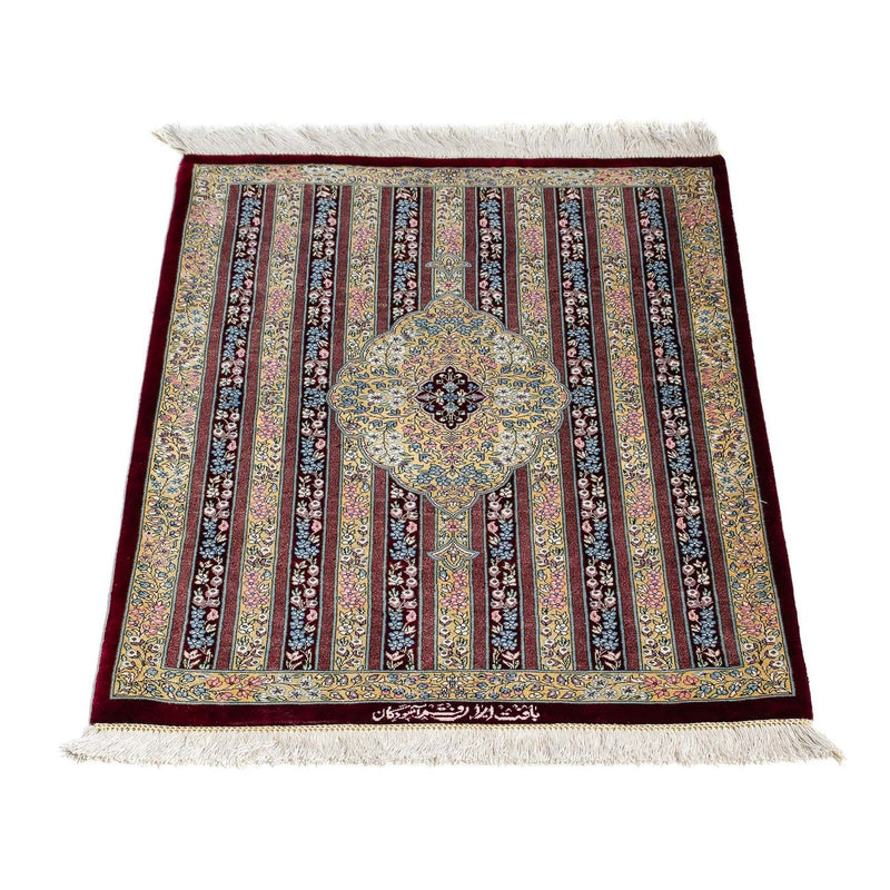 Alfombra persa - Ghom - 86 x 60 cm - multicolor