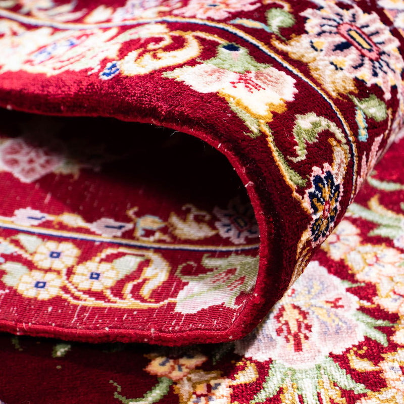 Alfombra persa - Ghom - 122 x 85 cm - rojo oscuro