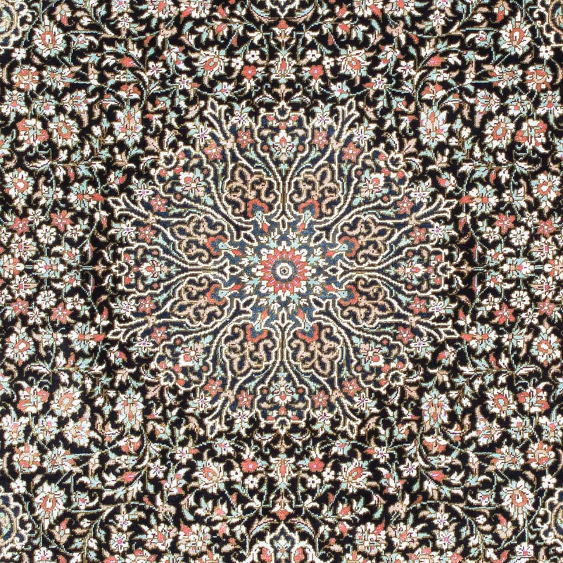 Alfombra persa - Ghom - 119 x 79 cm - azul oscuro