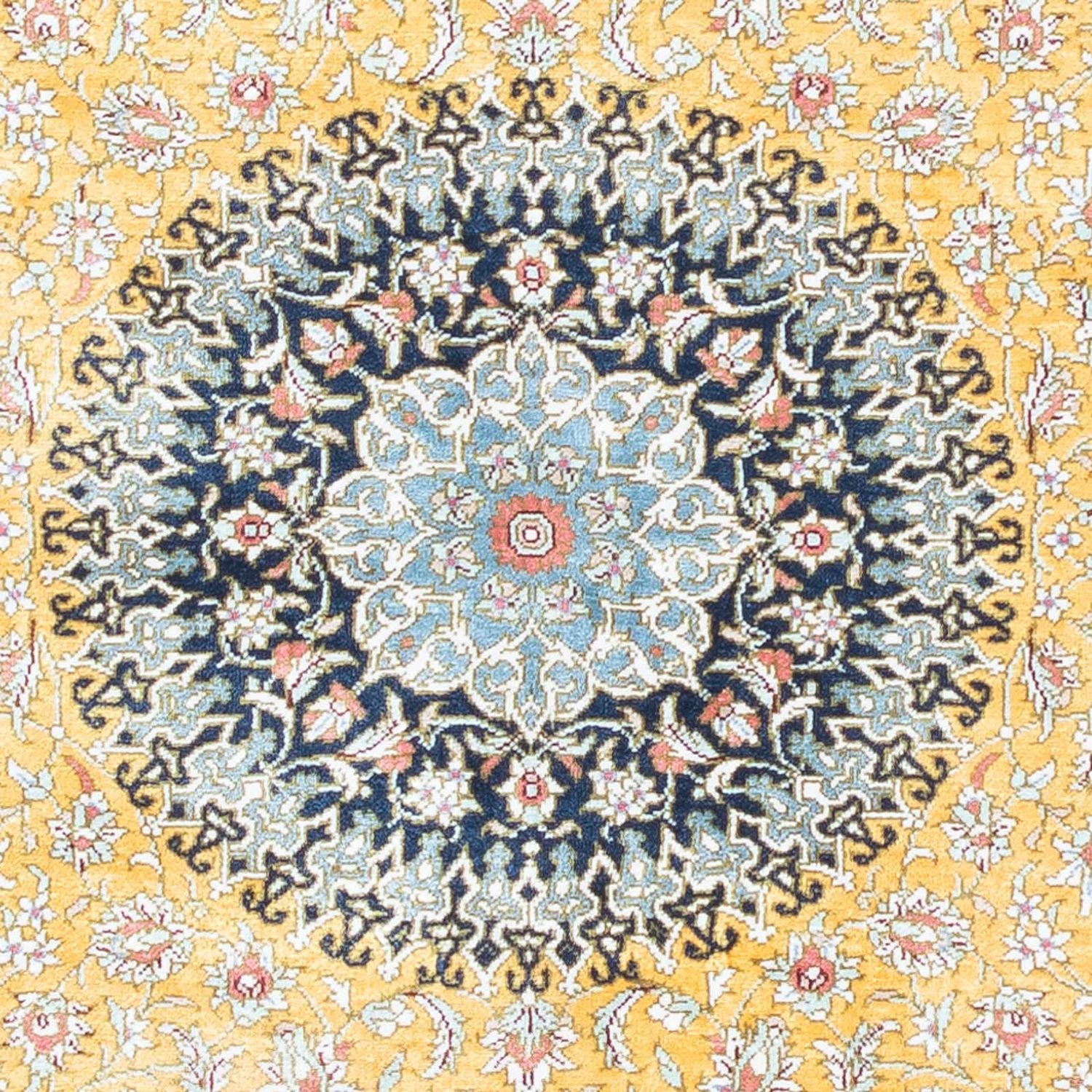 Alfombra persa - Ghom - 118 x 78 cm - azul claro