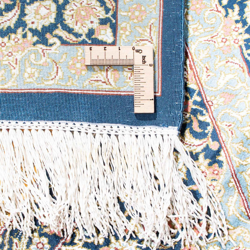 Alfombra persa - Ghom - 118 x 78 cm - azul claro
