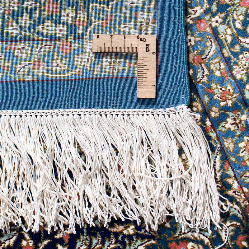 Alfombra persa - Ghom - 121 x 78 cm - azul oscuro