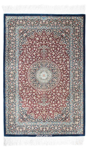 Alfombra persa - Ghom - 118 x 77 cm - óxido