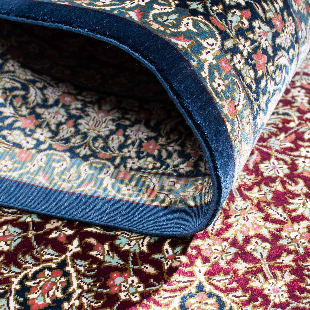 Alfombra persa - Ghom - 118 x 77 cm - óxido