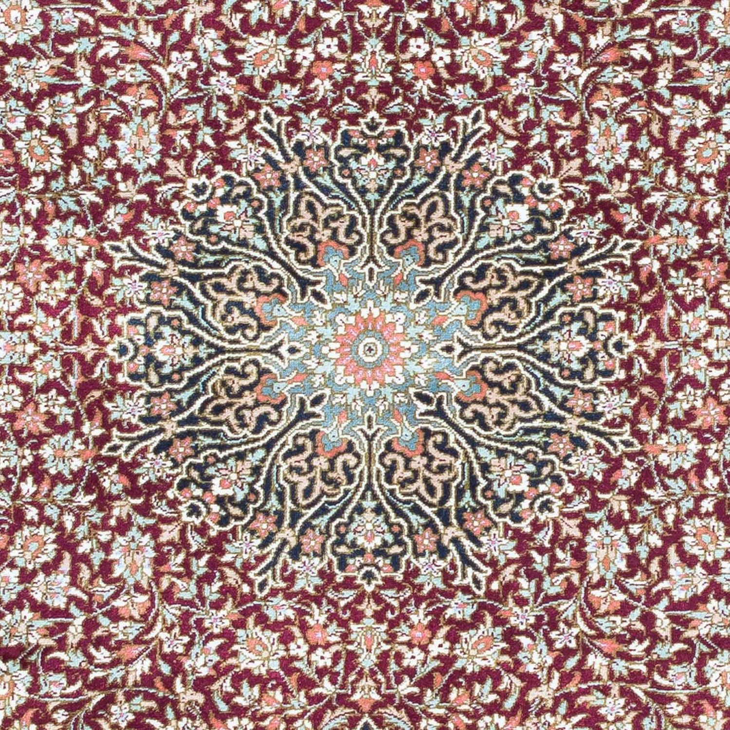 Alfombra persa - Ghom - 116 x 78 cm - azul oscuro