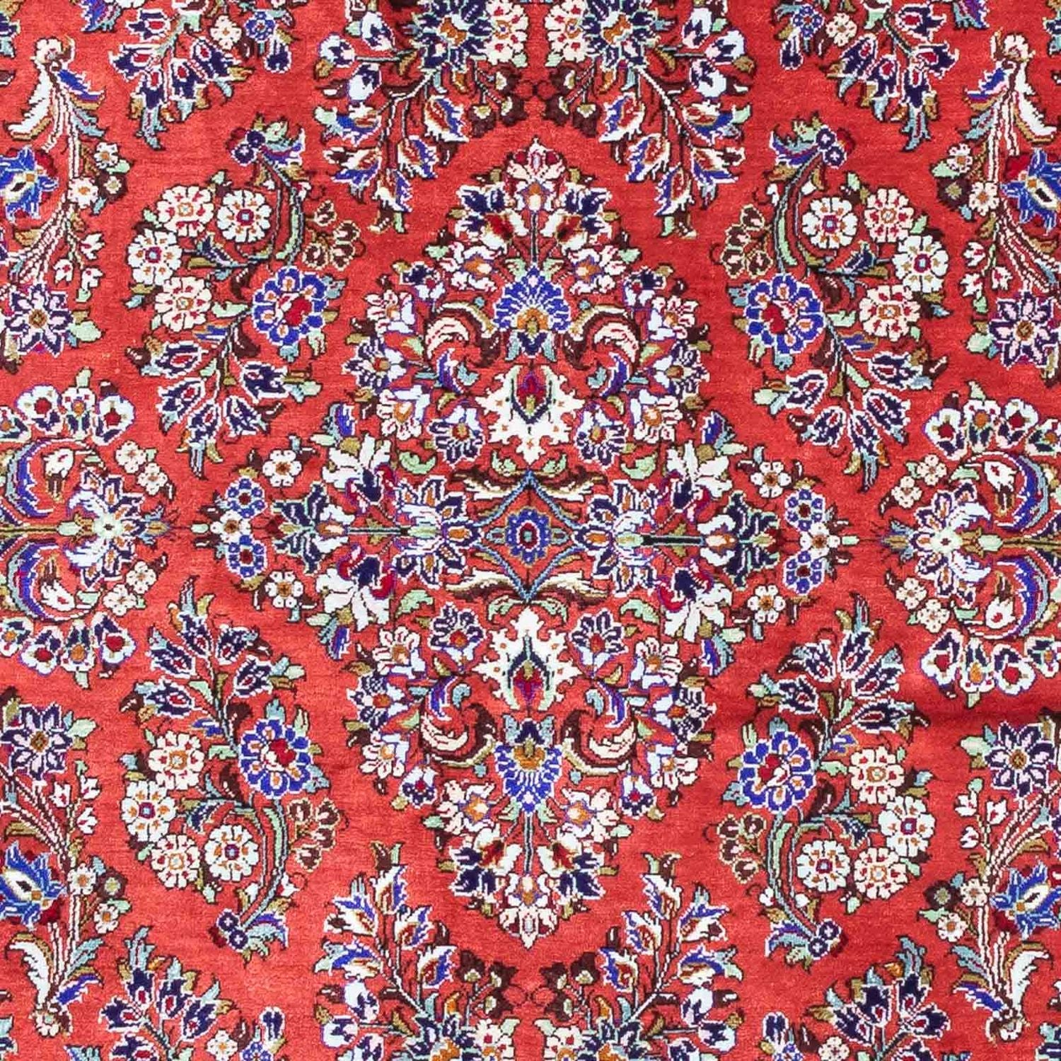 Alfombra persa - Ghom - 134 x 77 cm - rojo
