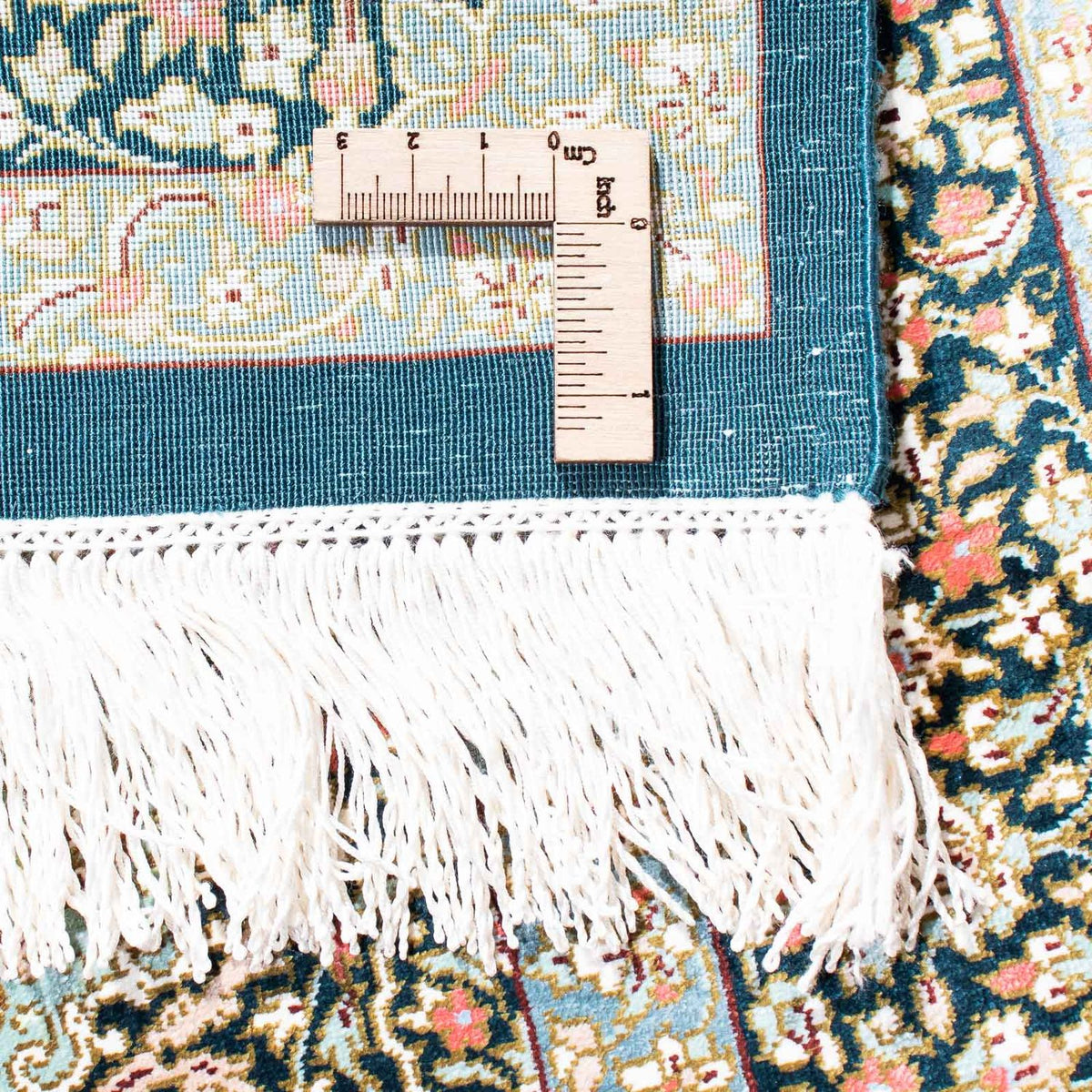 Alfombra persa - Ghom - 121 x 77 cm - azul oscuro