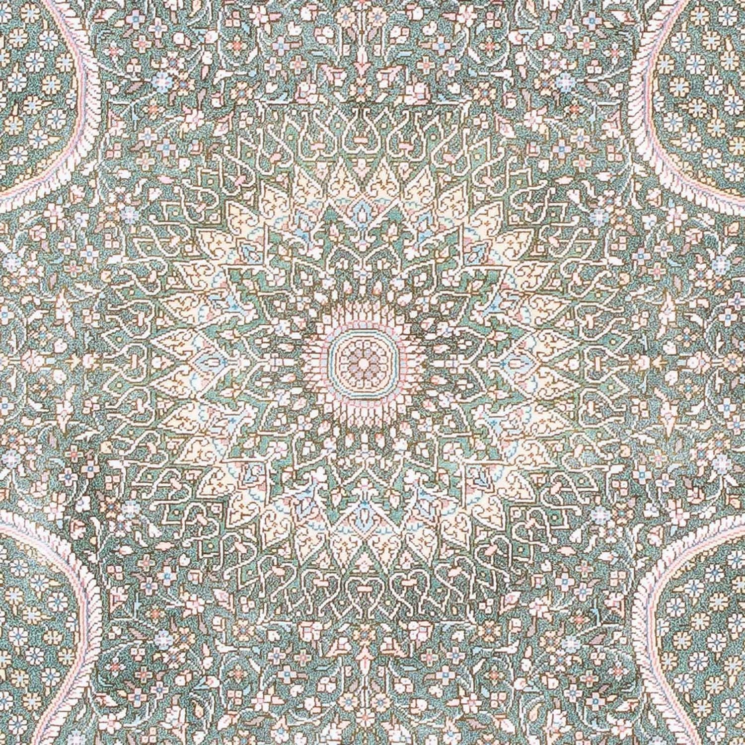 Alfombra persa - Ghom - 120 x 83 cm - gris claro