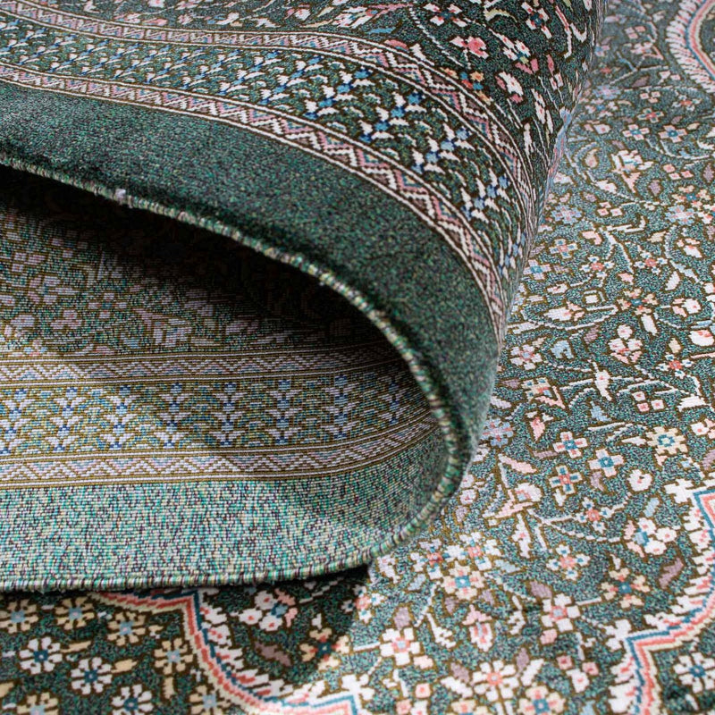 Alfombra persa - Ghom - 120 x 83 cm - gris claro