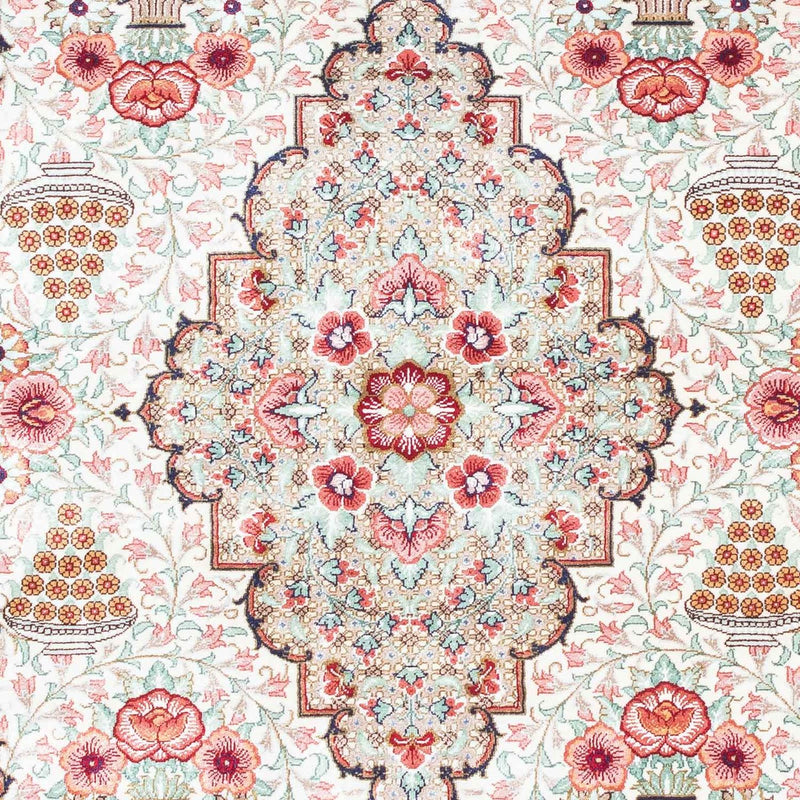 Alfombra persa - Ghom - 125 x 84 cm - beige
