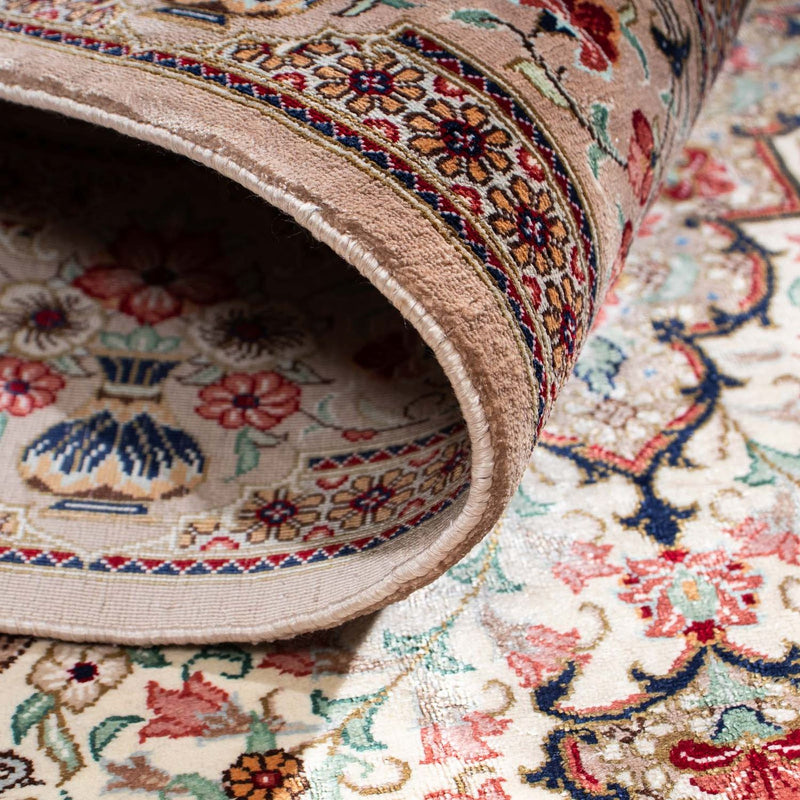 Alfombra persa - Ghom - 125 x 84 cm - beige