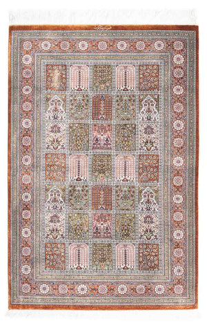 Alfombra persa - Ghom - 124 x 82 cm - multicolor