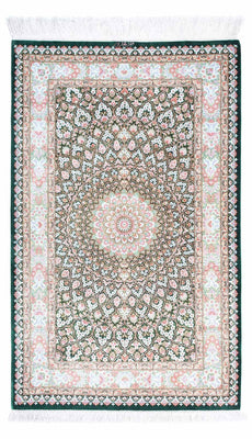Alfombra persa - Ghom - 128 x 83 cm - verde