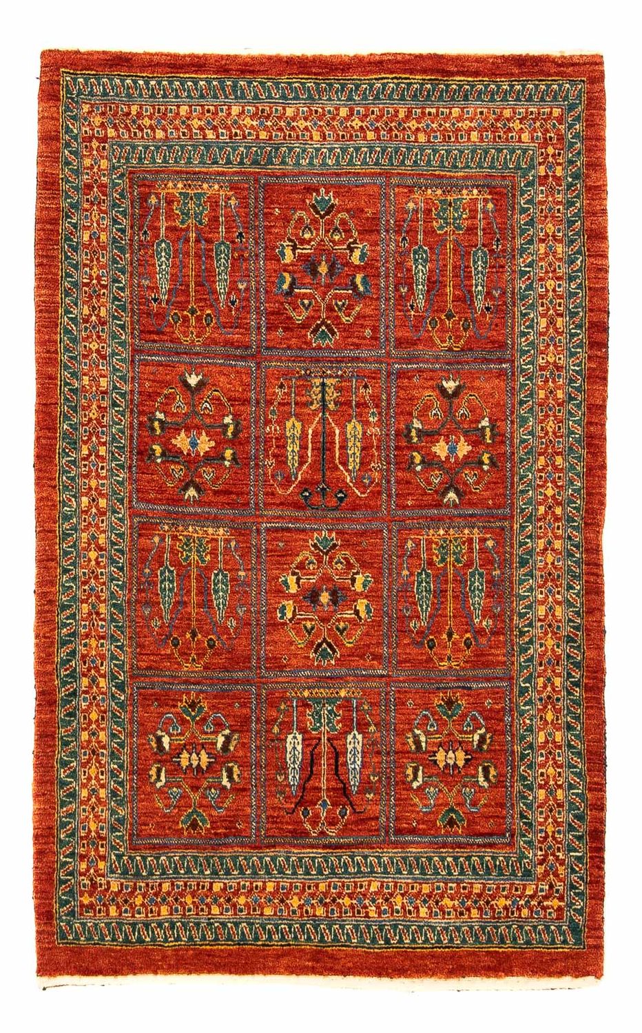 Alfombra Gabbeh - Persa Kashkuli - 134 x 84 cm - rojo oscuro