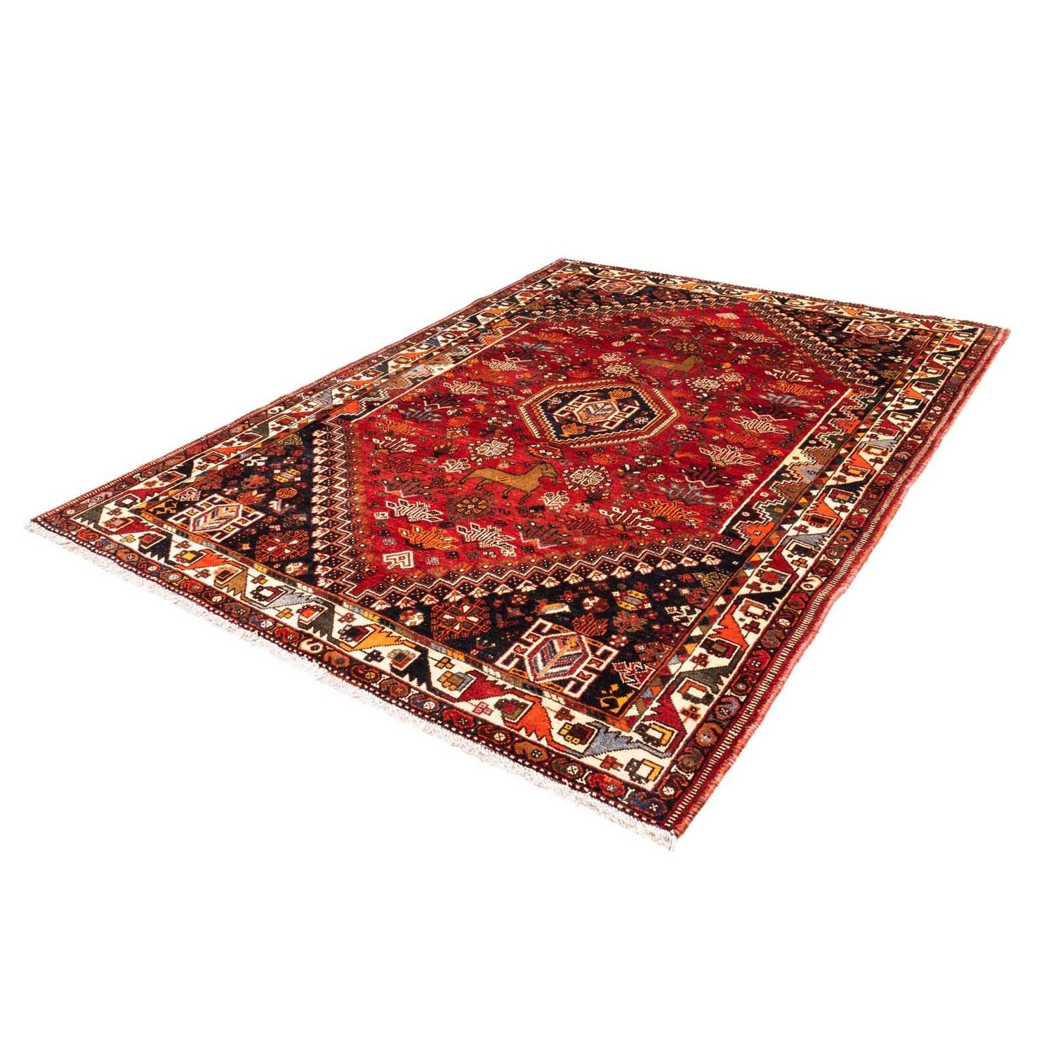 Alfombra persa - Nómada - 257 x 183 cm - rojo