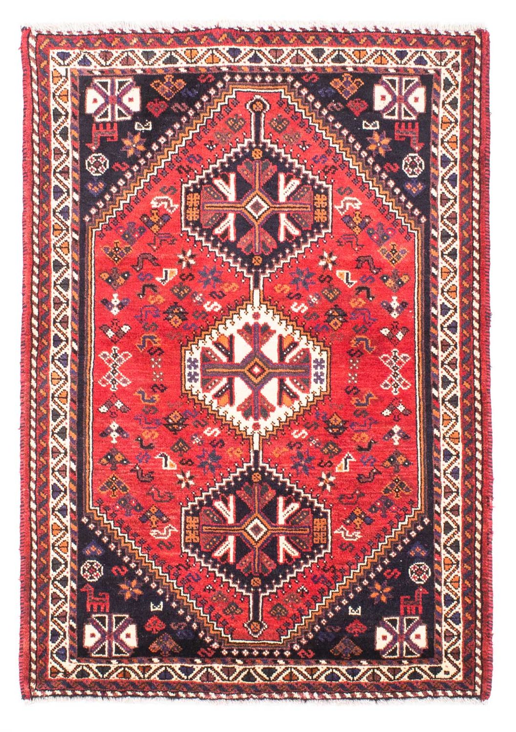 Alfombra persa - Nómada - 169 x 115 cm - rojo oscuro