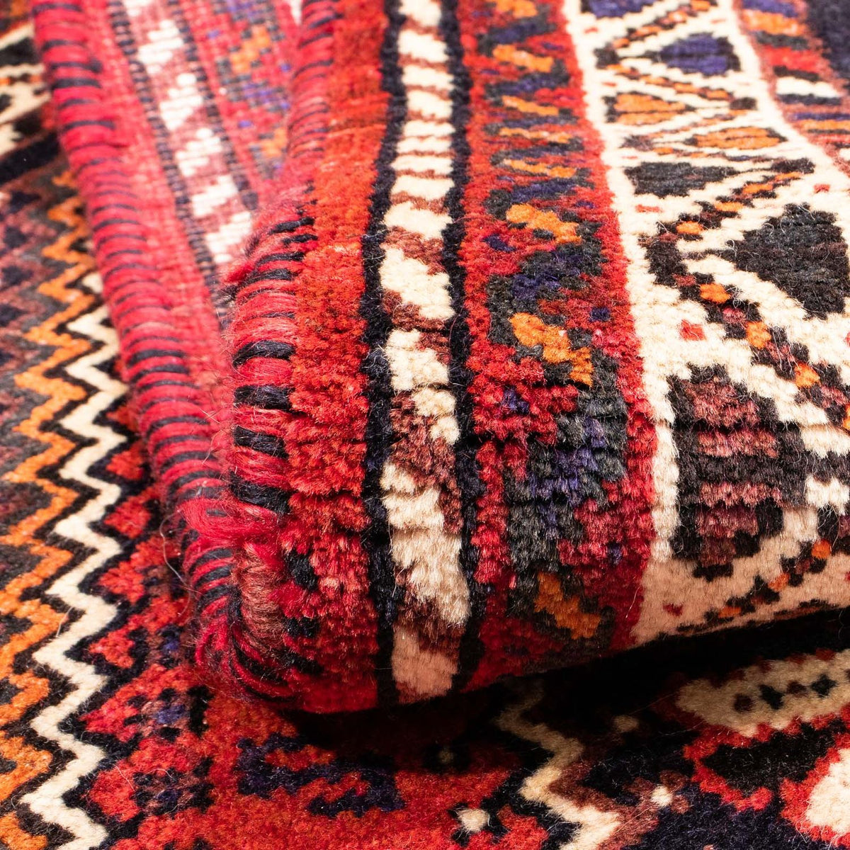 Alfombra persa - Nómada - 169 x 115 cm - rojo oscuro