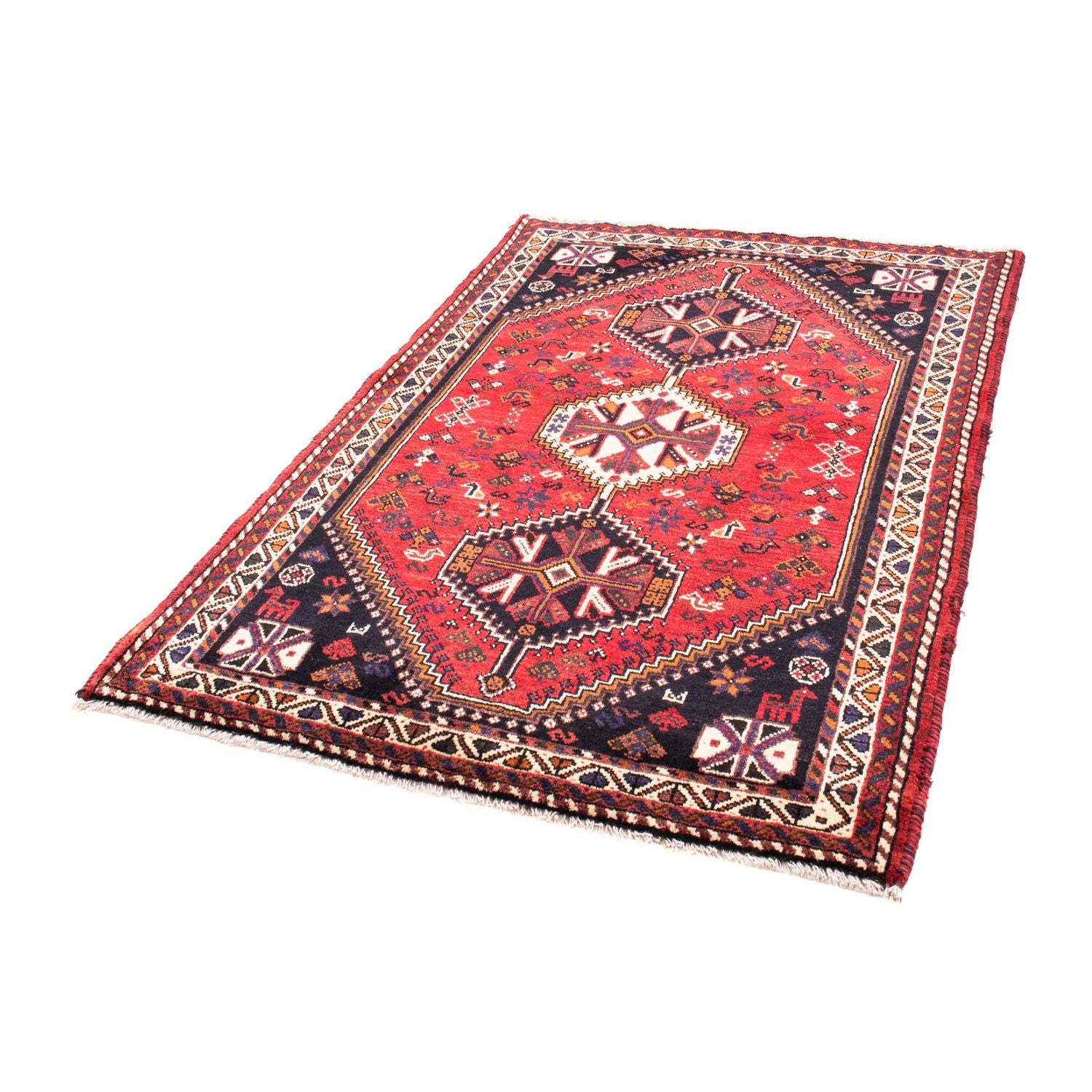 Alfombra persa - Nómada - 169 x 115 cm - rojo oscuro