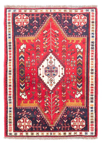 Alfombra persa - Nómada - 153 x 105 cm - rojo oscuro