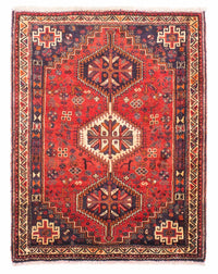 Alfombra persa - Nómada - 157 x 122 cm - rojo oscuro