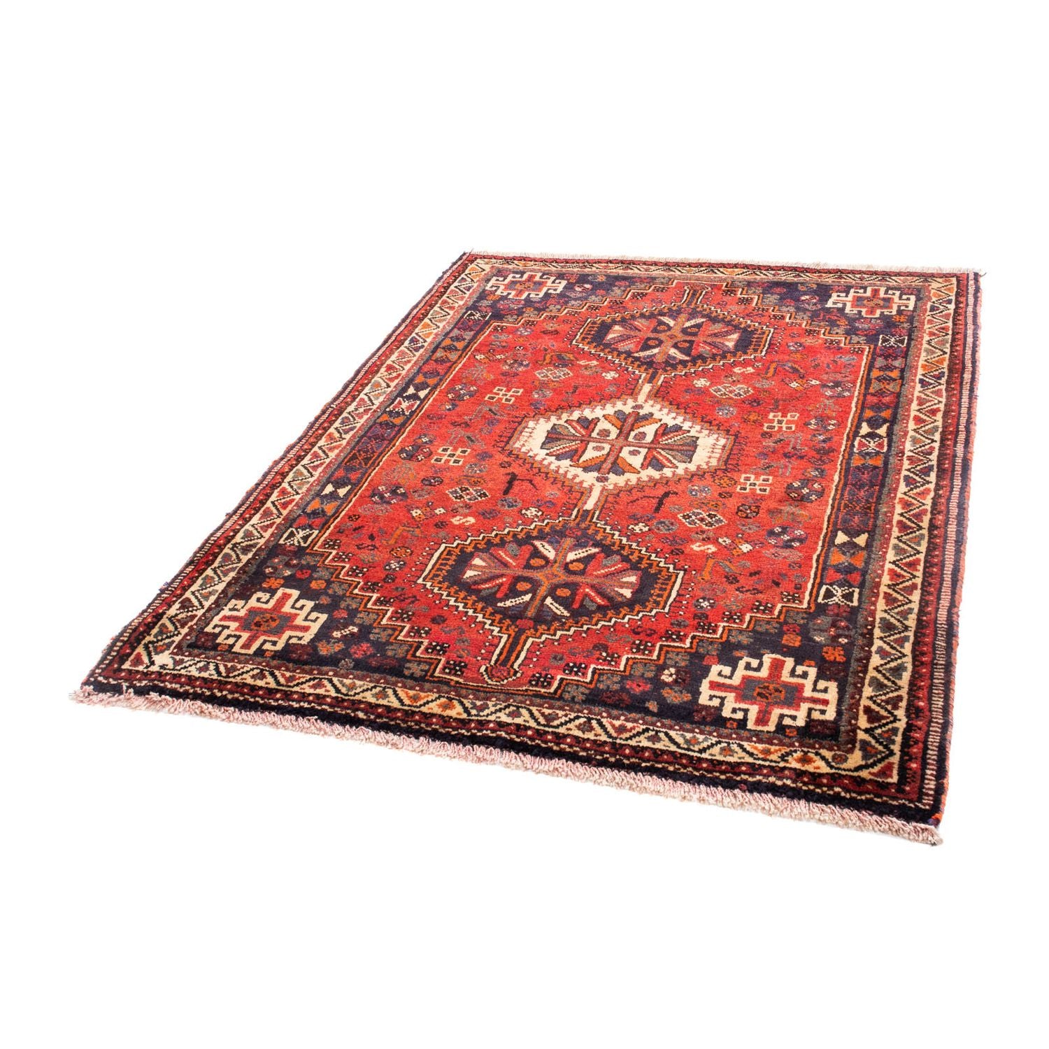 Alfombra persa - Nómada - 157 x 122 cm - rojo oscuro