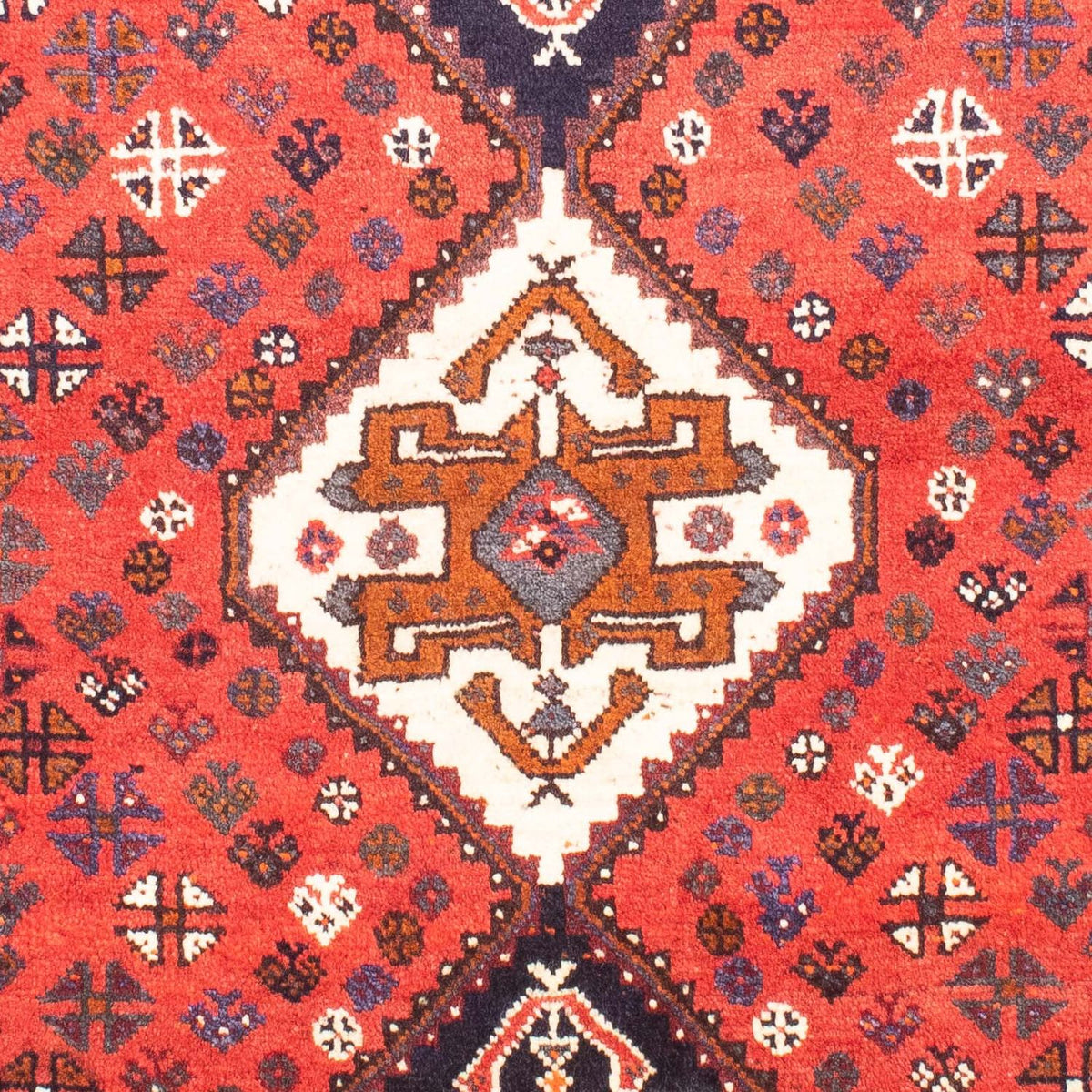 Alfombra persa - Nómada - 159 x 121 cm - rojo oscuro