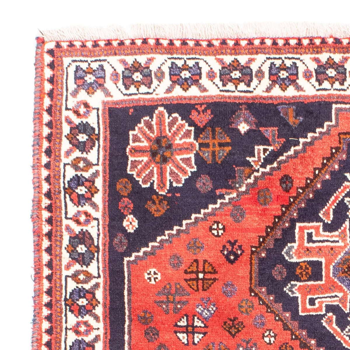 Alfombra persa - Nómada - 159 x 121 cm - rojo oscuro