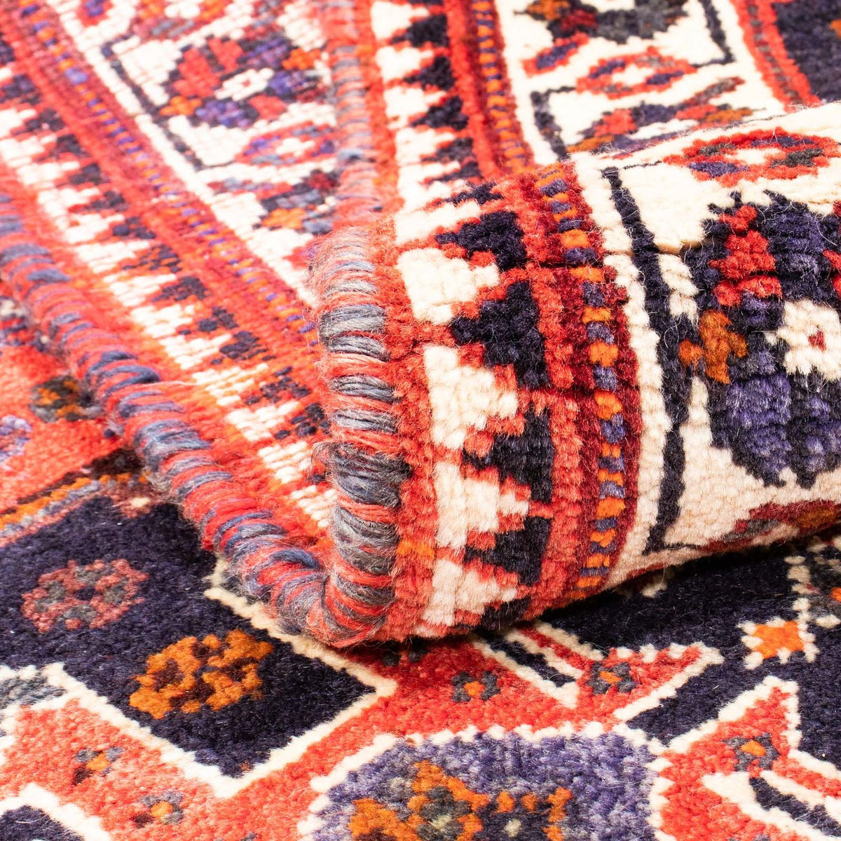 Alfombra persa - Nómada - 159 x 121 cm - rojo oscuro