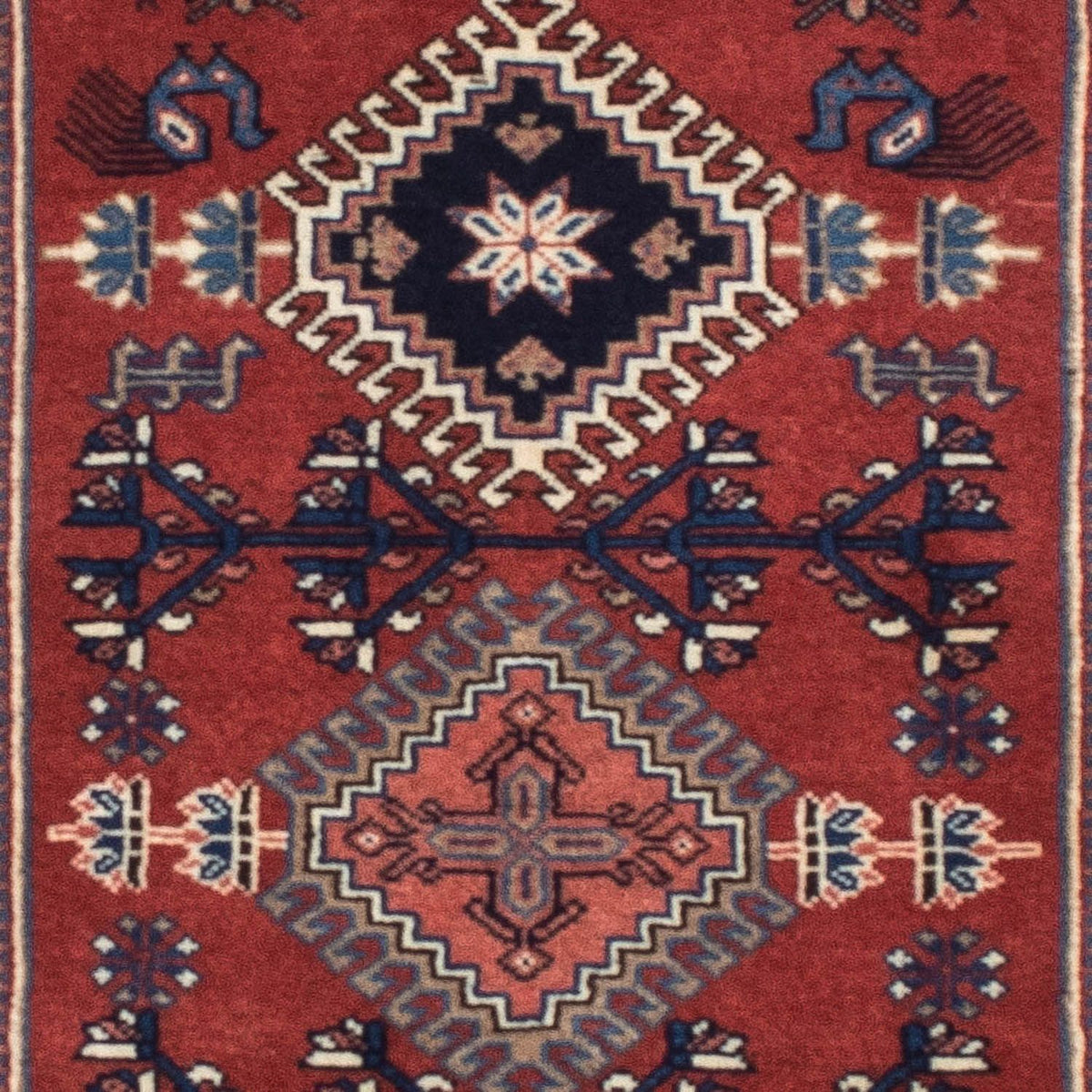 Alfombra de pasillo Alfombra persa - Nómada - 148 x 59 cm - rojo oscuro