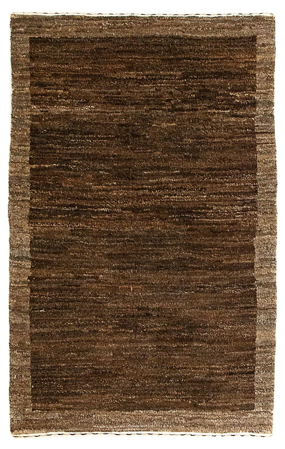 Alfombra Gabbeh - Indus - 96 x 62 cm - marrón oscuro