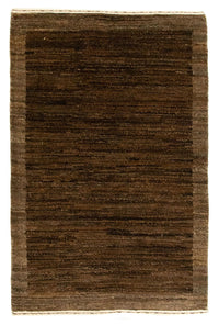 Alfombra Gabbeh - Indus - 93 x 60 cm - marrón oscuro
