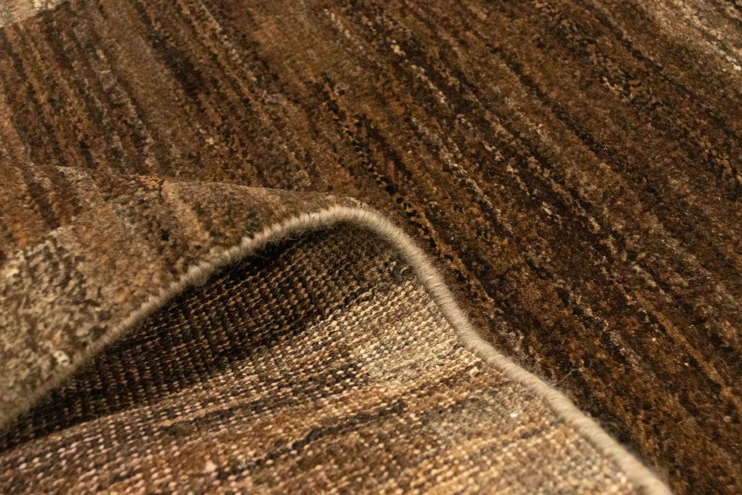 Alfombra Gabbeh - Indus - 93 x 60 cm - marrón oscuro