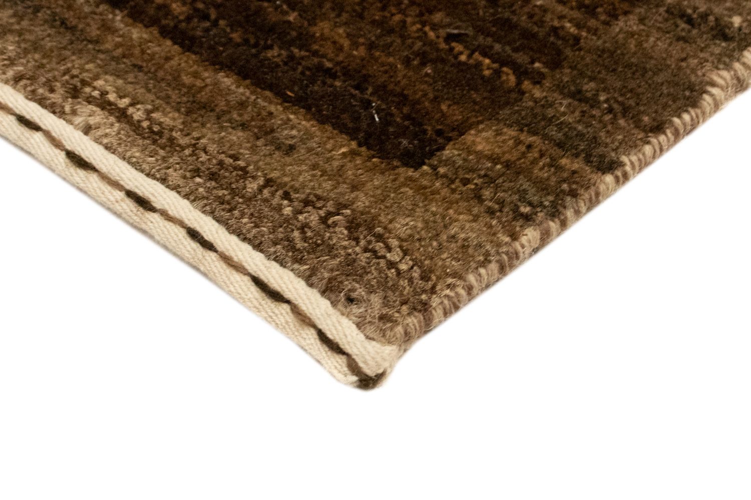 Alfombra Gabbeh - Indus - 93 x 60 cm - marrón oscuro